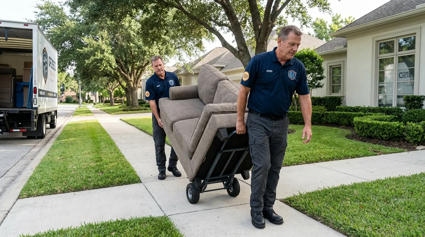 Local residential moving crew loading furniture in Hilton Head Island, SC